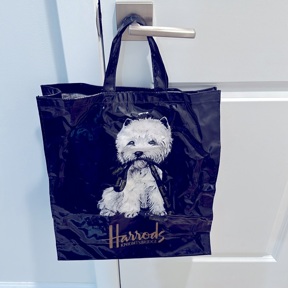New Harrods Vintage Puppy Shopping Tote - Picture 1 of 3